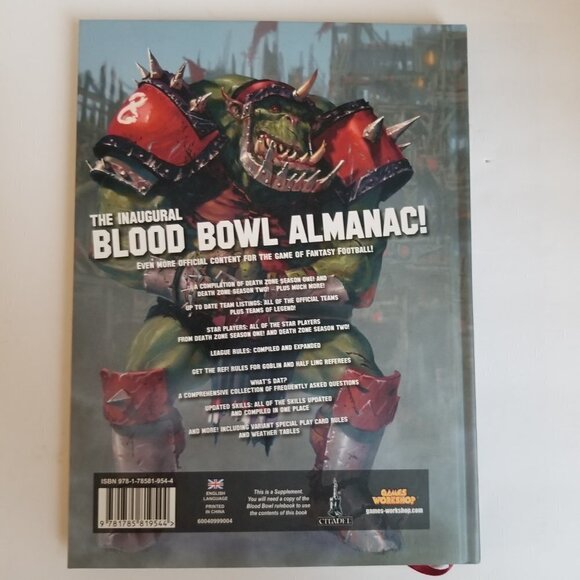 Blood Bowl The Inaugural Blood Bowl Almanac Games Workshop Fantasy Football - Picture 4 of 14